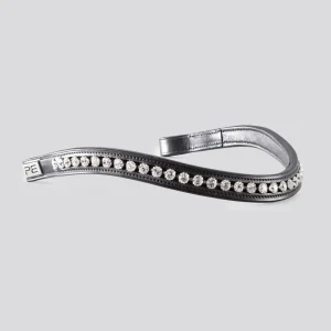 Bellissima Shaped Diamante Browband Black