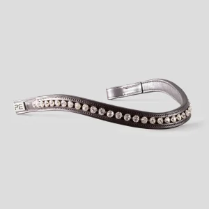 Bellissima Shaped Diamante Browband Brown