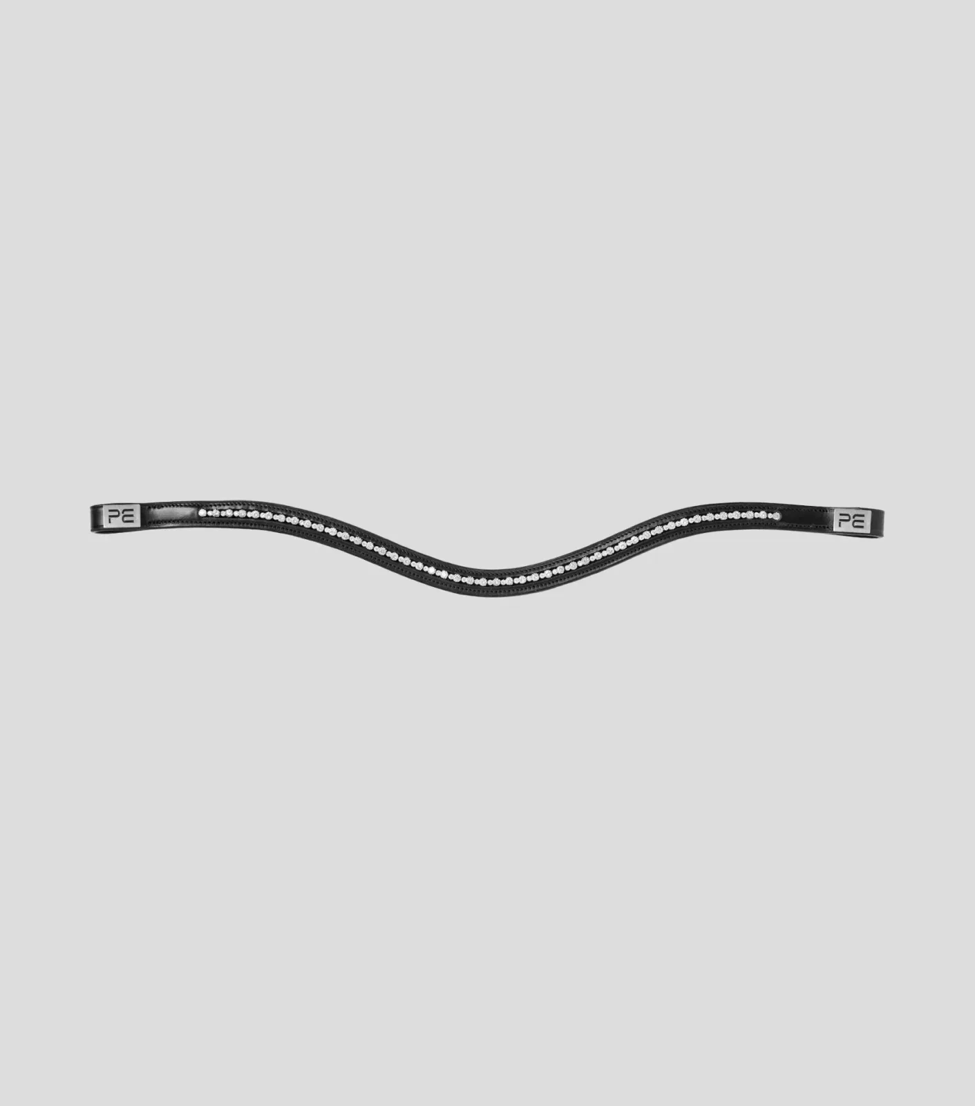 Bergamo Shaped Diamante Browband Black - Image 2