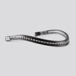 Bergamo Shaped Diamante Browband Black
