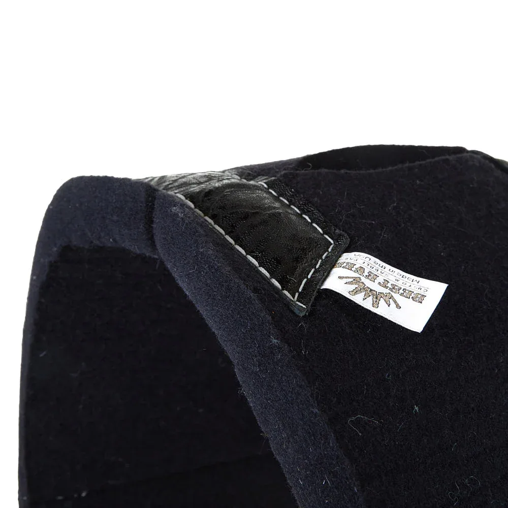 Best Ever Pads 1in Black Kush Saddle Pad with Elephant Wear Leathers and Silver Crown - Image 2