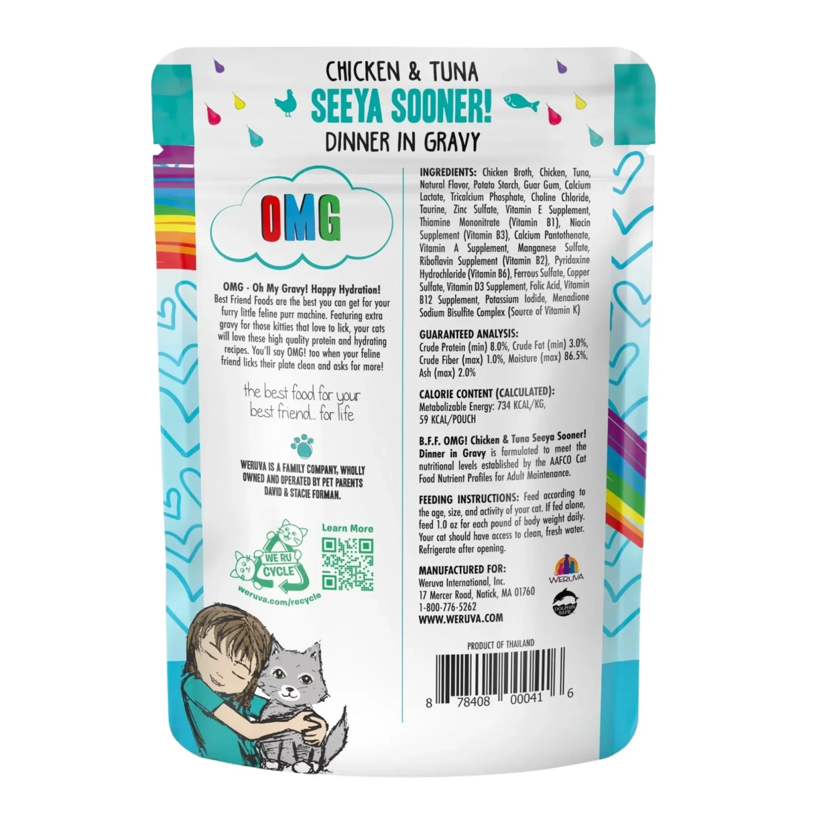 BFF Cat Omg Chicken and Tuna Dinner in Gravy 2.8 oz. 12 ct - Image 2