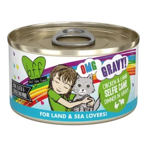 BFF Cat OMG Chicken & Lamb Selfie Cam! Chicken & Lamb Dinner in Gravy 2.8 oz. 12 ct