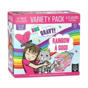 BFF Cat Omg Rnbw Variety Pk 3 Oz. Pouch (Case Of 12)