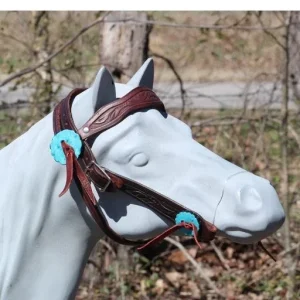 Big Horn Ostrich Print Browband Mini Bridle