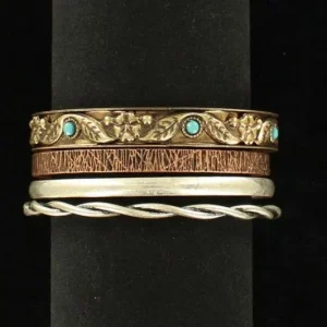 Blazin Roxx 4 Piece Bangle Bracelet SetCopper