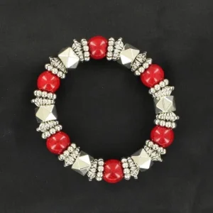 Blazin Roxx Beaded Stretch BraceletRed