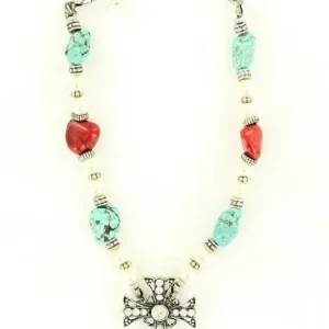 Blazin Roxx Center Cross Boot Bracelet