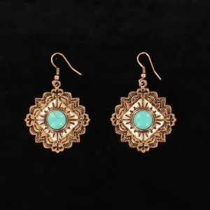 Blazin Roxx Embossed Diamond Dangle Earrings