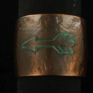 Blazin Roxx Hammer Arrow Copper Cuff BraceletTurq