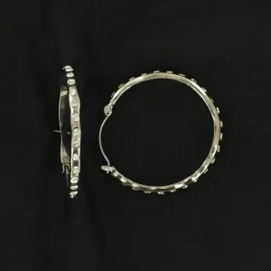 Blazin Roxx Hoop Crystal Earrings