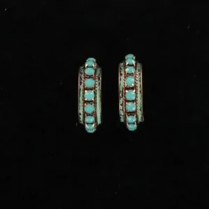 Blazin Roxx Hoop Stone Earrings