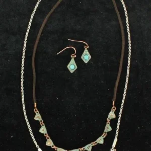 Blazin Roxx Multi Chain Stud Jewelry SetBk/Wh