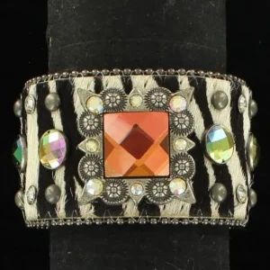 Blazin Roxx Rhinestone BraceletBk/Wh
