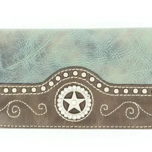 Blazin Roxx Star Concho WalletBk/Wh