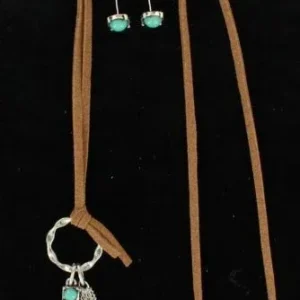 Blazin Roxx X-Large Cross Knot Jewelry SetBk/Wh