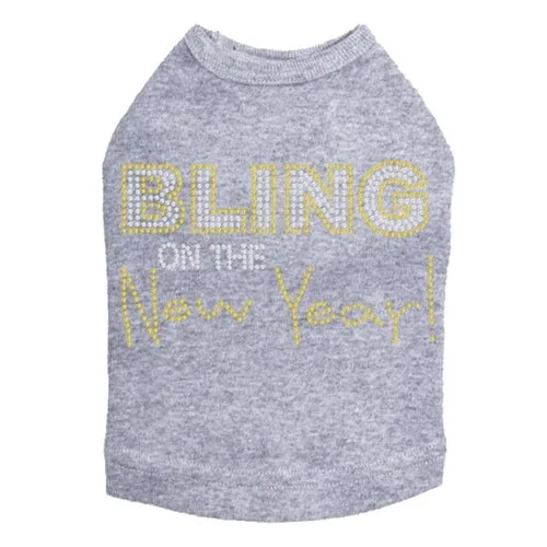 Bling on the New Year Dog Tank - Many Colors - Image 2