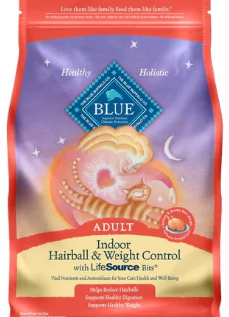 Blue Buffalo Hairball & Weight Control Natural Chicken & Brown Rice Cat Food 7lb