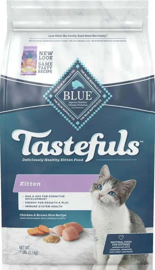 Blue Buffalo Healthy Growth Natural Chicken & Brown Rice Kitten Dry Cat Food