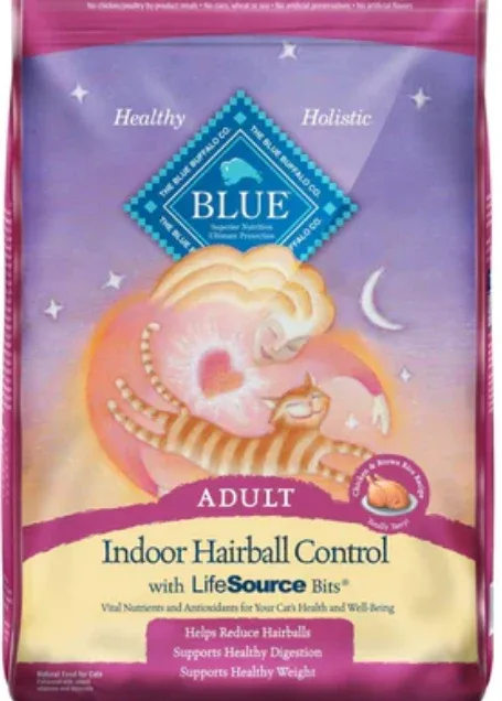 Blue Buffalo Indoor Hairball Control Chicken & Brown Rice Dry Cat Food 15lb