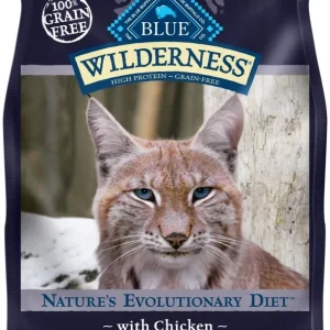 Blue Buffalo Wilderness Grain Free Chicken High Protein Recipe Mature Dry Cat Food