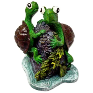 Blue Ribbon Exotic Environments Aqua Critter's Turtle Twins Aquarium Statue Multi-Color 2.25 in