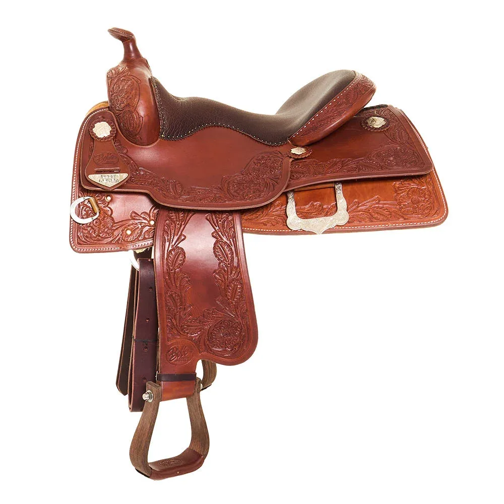 Bob`S Custom Saddles 15.5in Wild Rose Border Lady Reiner Saddle