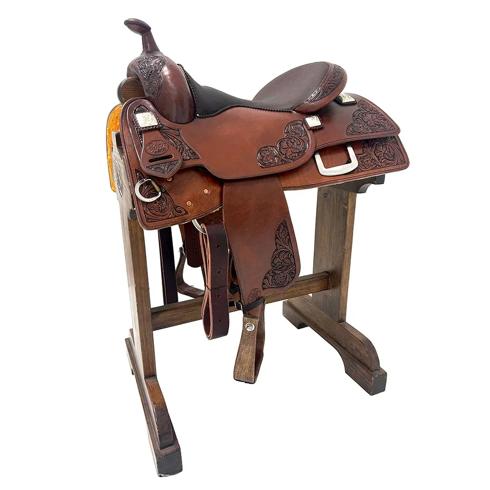Bob`S Custom Saddles 16in Petal Shamrock Lady Reiner Saddle