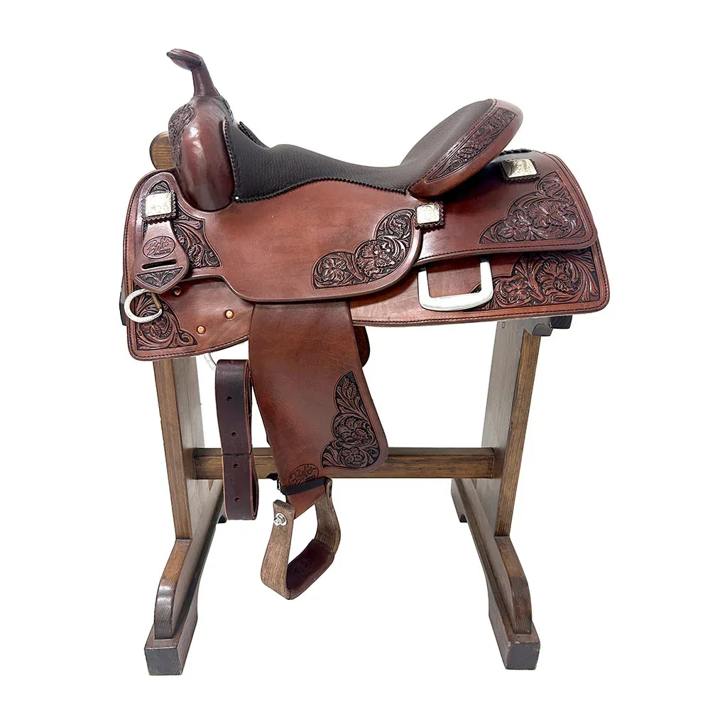 Bob`S Custom Saddles 16in Petal Shamrock Lady Reiner Saddle - Image 2