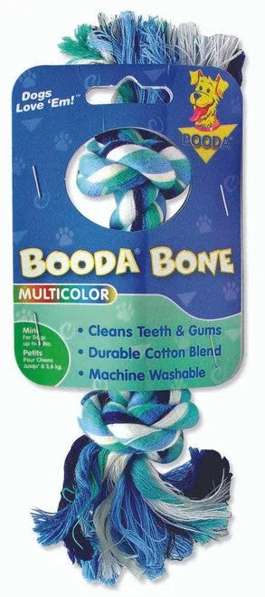 Booda 2-Knot Rope Bone Dog Toy Multi-Color XS - Image 2