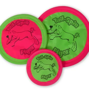 Booda Tail Spin Flyer Dog Toy Multi-Color 7 in