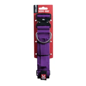 Boss Dog Tactical Adjustable Dog Collar Purple, Small, 13-16 in