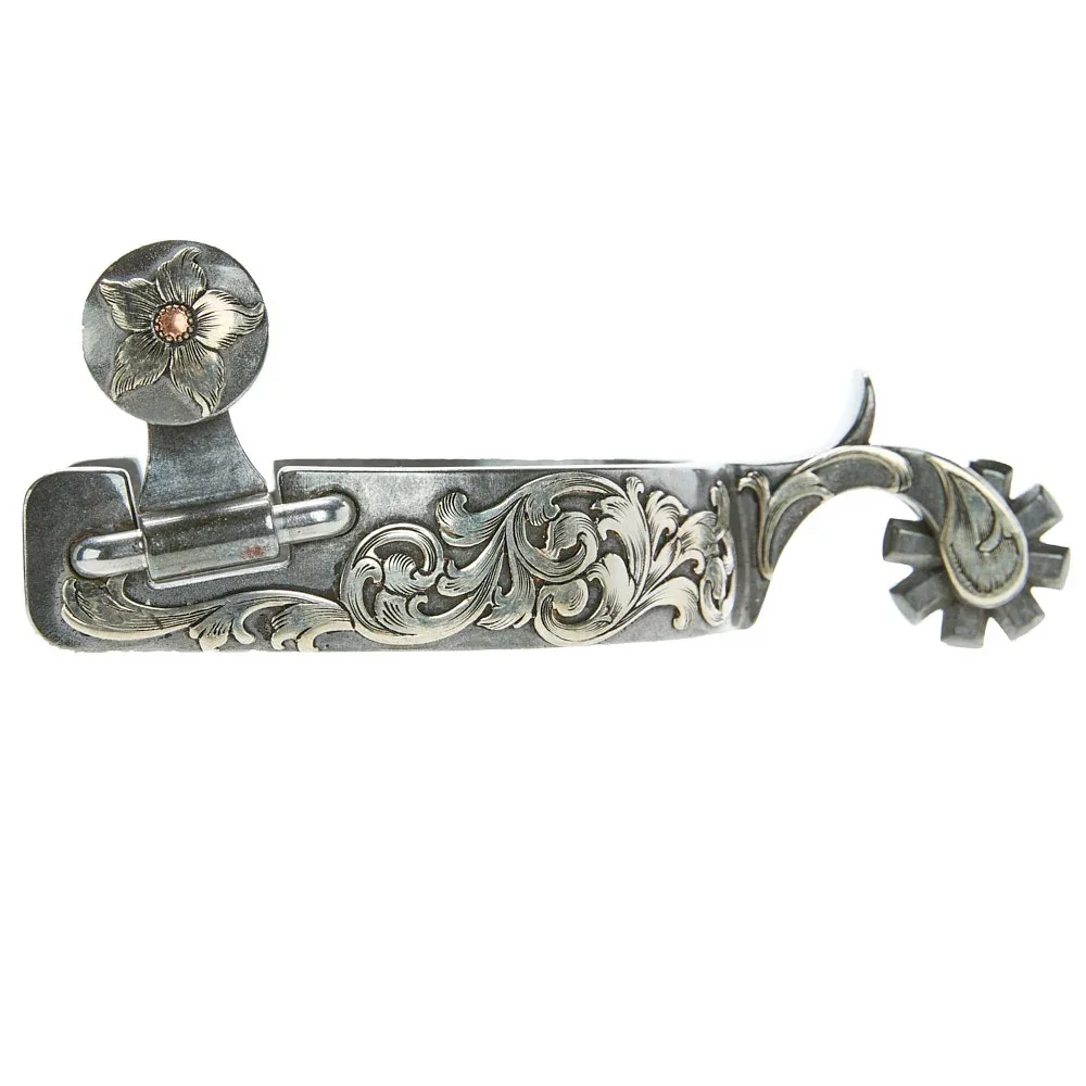 Brandon Anthony Bit & Spur Co. 7/8in Silver Mounted with 8pt Rowel Spurs