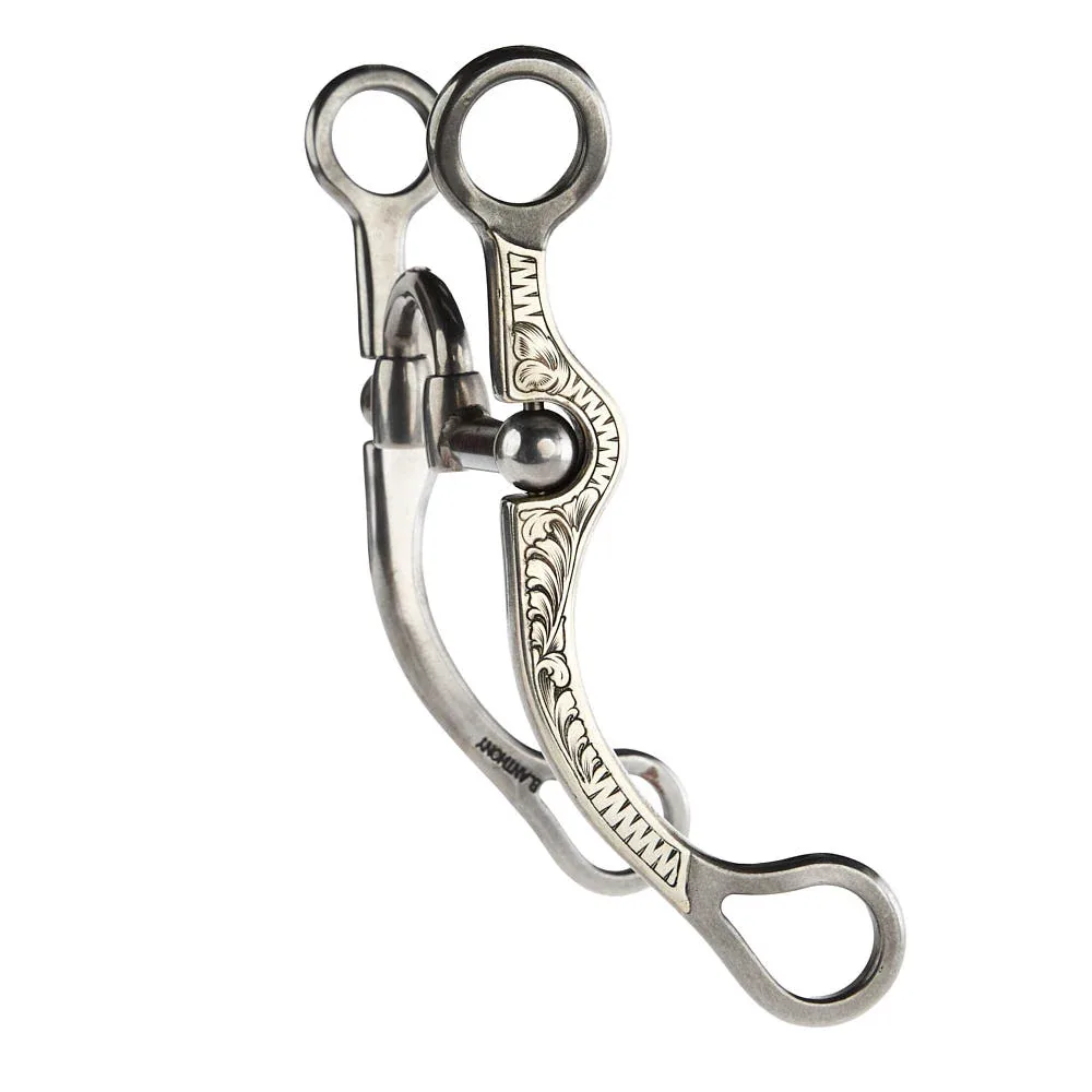 Brandon Anthony Bit & Spur Co. Silver Ball Hinge Port Correction Shank Bit - Image 2
