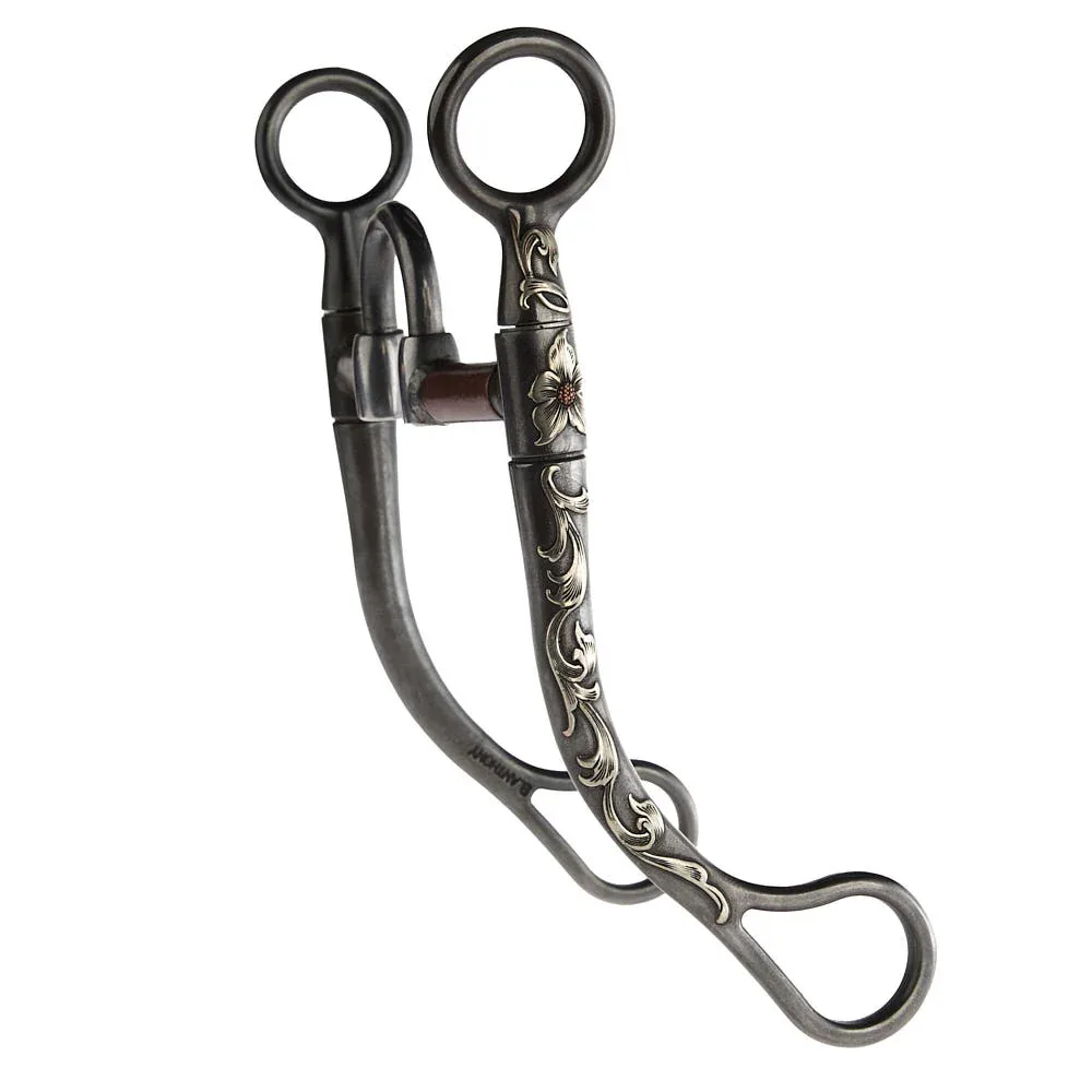 Brandon Anthony Bit & Spur Co. Silver Medium rection Port Round Shank Bit - Image 2