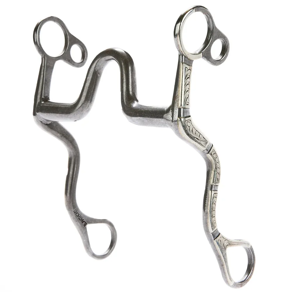 Brandon Anthony Bit & Spur Co. Silver Solid Port Cavalry Shank Bit
