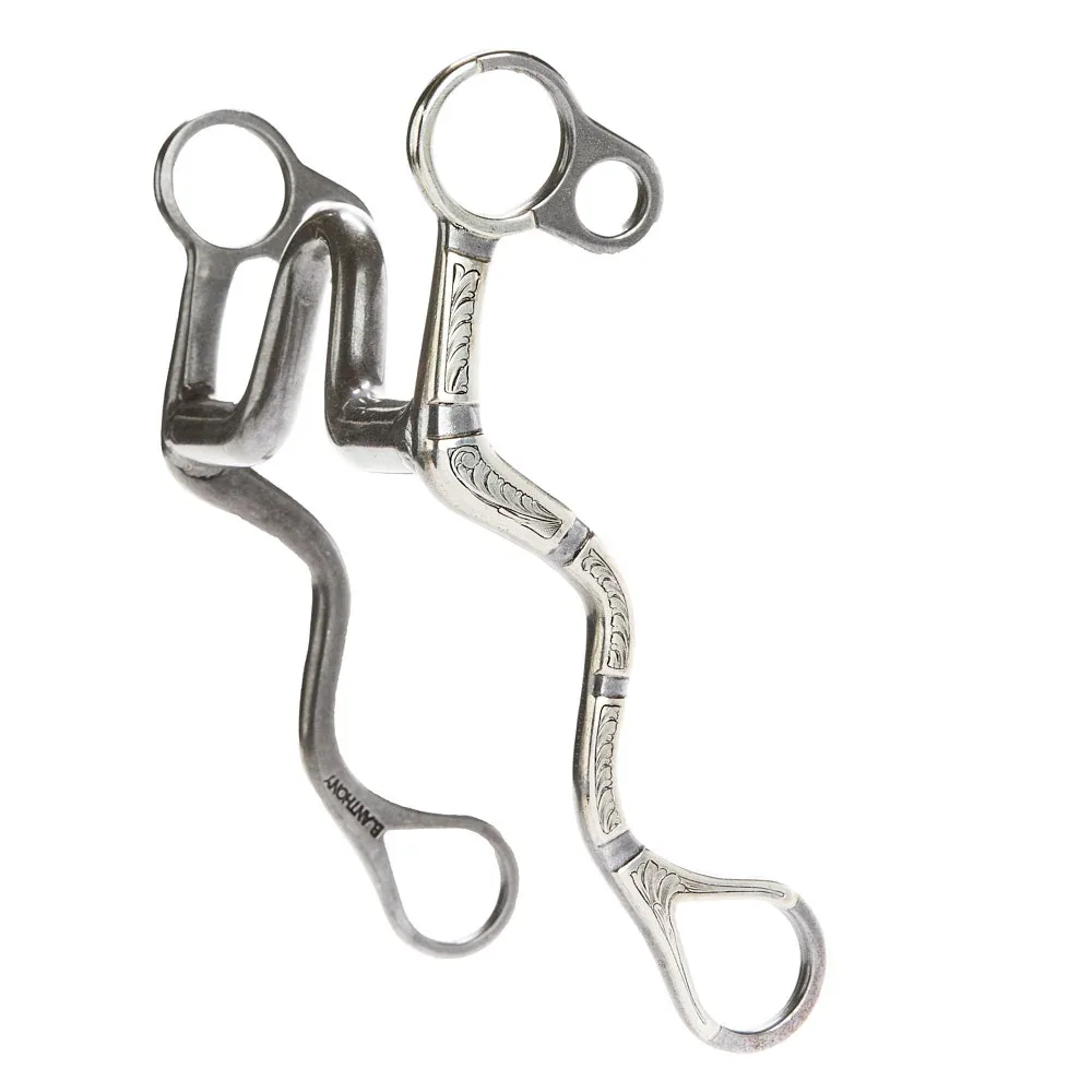 Brandon Anthony Bit & Spur Co. Silver Solid Port Cavalry Shank Bit - Image 2