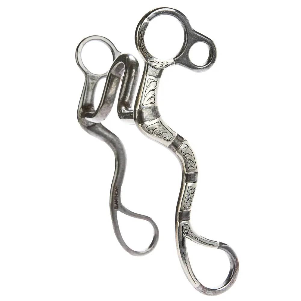 Brandon Anthony Bit & Spur Co. Silver Solid Square Port Cavalry Shank Bit - Image 2