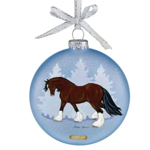Breyer Artist Signature Ornament-Draft HorseBk/Wh