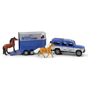 Breyer Farms Land Rover And TagALong Horse Trail