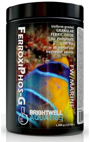 Brightwell Aquatics FerroxiPhos-G, GFO Granular Ferric Oxide Media, 0.66 lbs. (300 gr.)