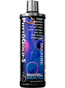 Brightwell Aquatics PhytoGold-S - Golden Phytoplankton (small) 4-10 micron, 500 ml. / 17 oz.
