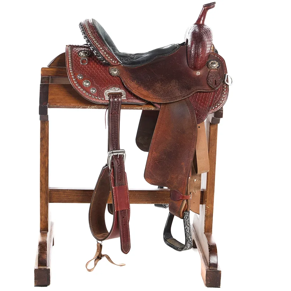 Brittney Pozzi Double J Used 14.5in Brittney Pozzi Barrel Saddle - Image 2