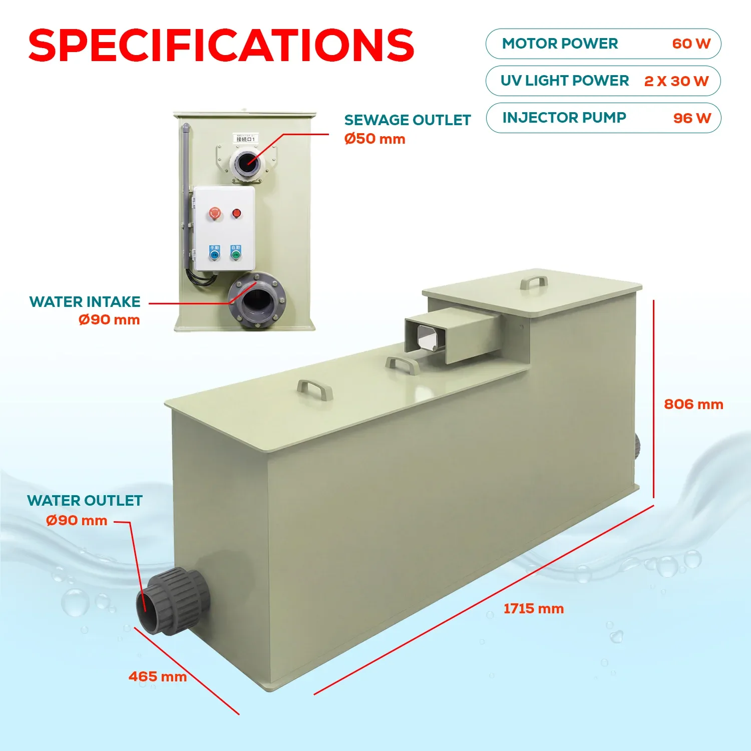 BTS-10 Automatic Drum Micro Filter Pond Filtration System | 2,690 GPH / 2,500-Gallon (10-Ton) Capacity | Self-Cleaning, UV Sterilizer & Biochemical Filter Media – Koi Pond & Aquaculture Water Filter - Image 2