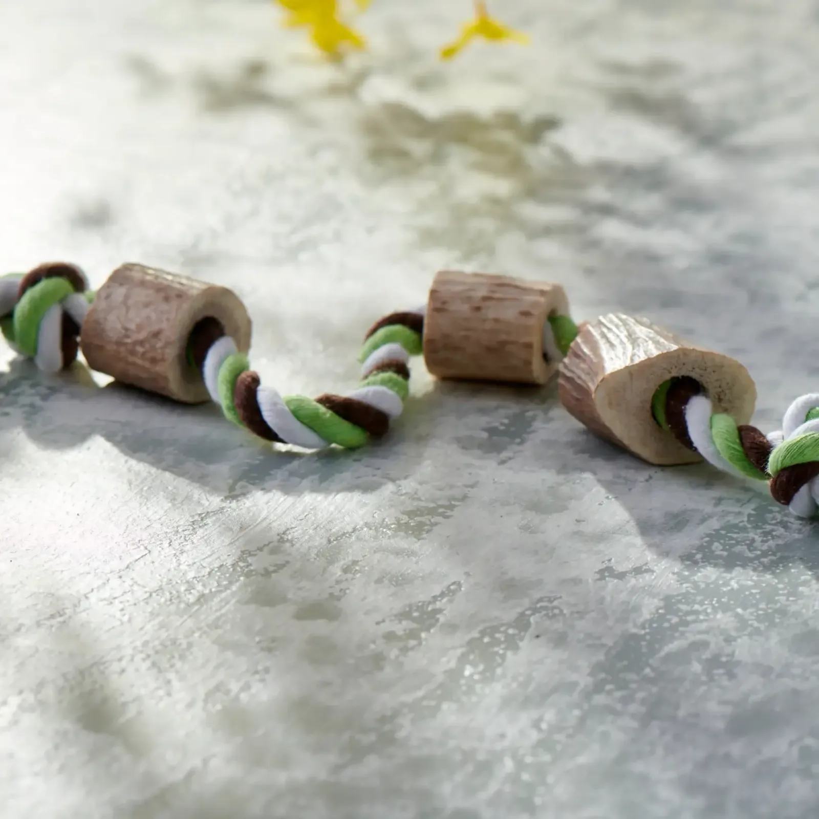 Buck Bone Organics Elk Antler Cotton Rope Chew Toy - Image 2