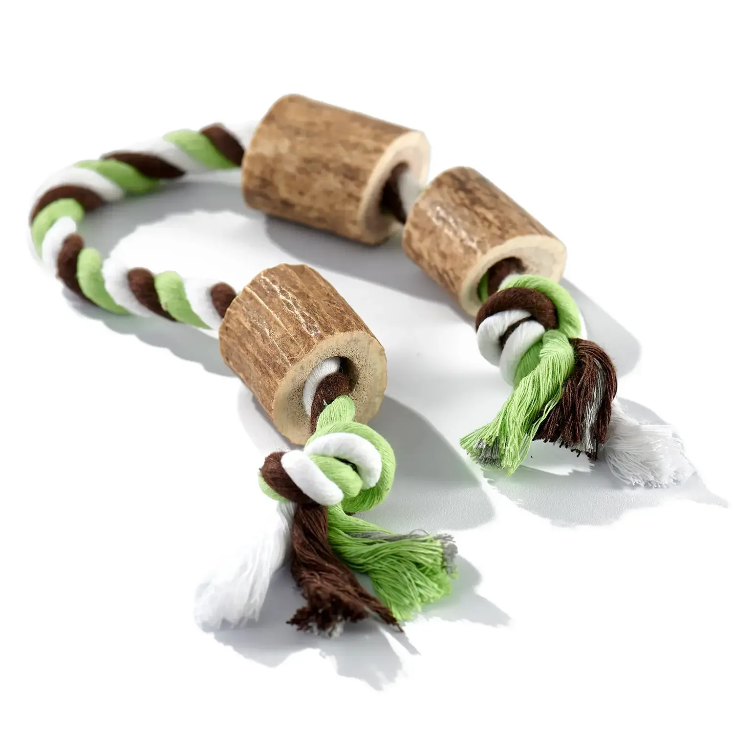Buck Bone Organics Elk Antler Cotton Rope Chew Toy