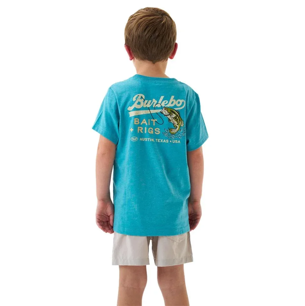 Burlebo Boy's Bait & Rigs Cyan Shirt