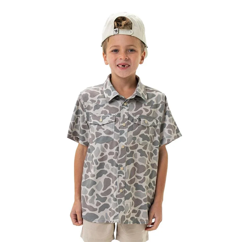 Burlebo Boy's Classic Deer Camo Performance Shirt