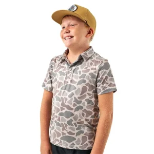 Burlebo Boy's Classic Deer Camo Polo