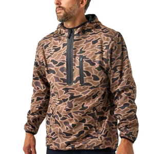 Burlebo Men's Duke Tech Mid Layer Gauge Camo Pullover